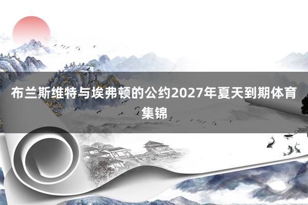 布兰斯维特与埃弗顿的公约2027年夏天到期体育集锦