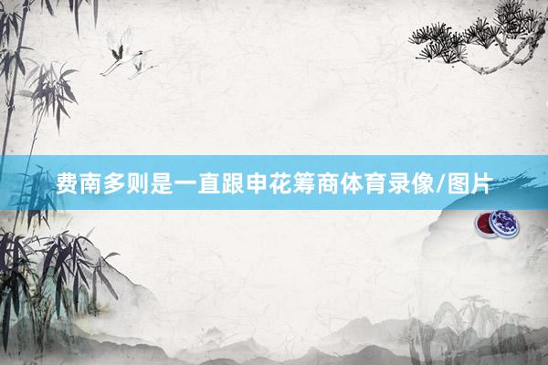 费南多则是一直跟申花筹商体育录像/图片