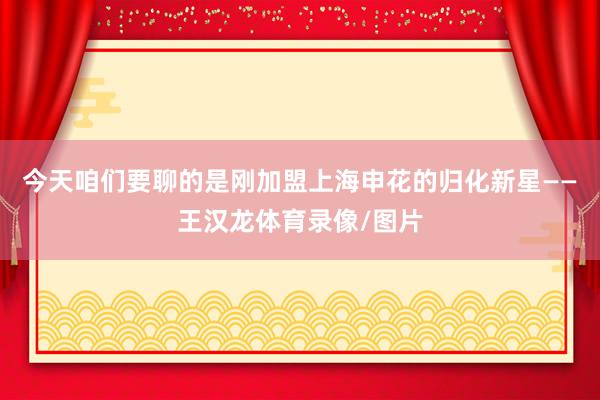 今天咱们要聊的是刚加盟上海申花的归化新星——王汉龙体育录像/图片