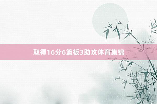 取得16分6篮板3助攻体育集锦