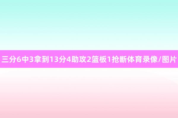 三分6中3拿到13分4助攻2篮板1抢断体育录像/图片