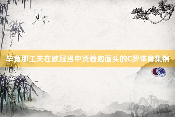 毕竟那工夫在欧冠当中烫着泡面头的C罗体育集锦
