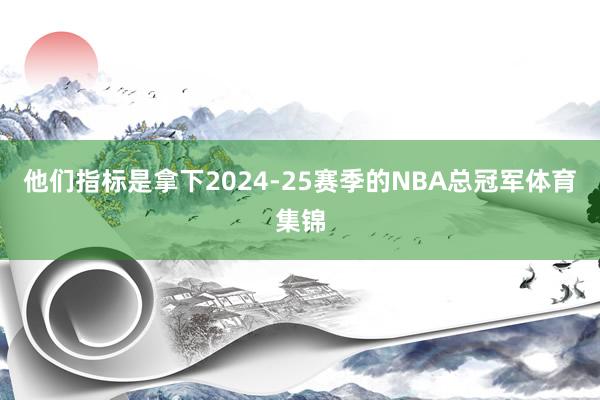 他们指标是拿下2024-25赛季的NBA总冠军体育集锦