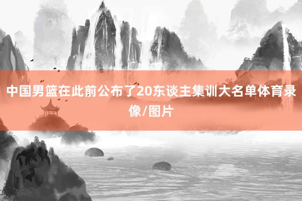 中国男篮在此前公布了20东谈主集训大名单体育录像/图片
