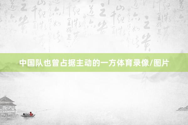 中国队也曾占据主动的一方体育录像/图片