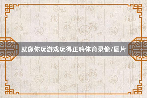 就像你玩游戏玩得正嗨体育录像/图片