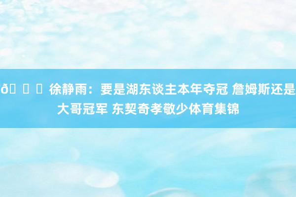 👀徐静雨：要是湖东谈主本年夺冠 詹姆斯还是大哥冠军 东契奇孝敬少体育集锦