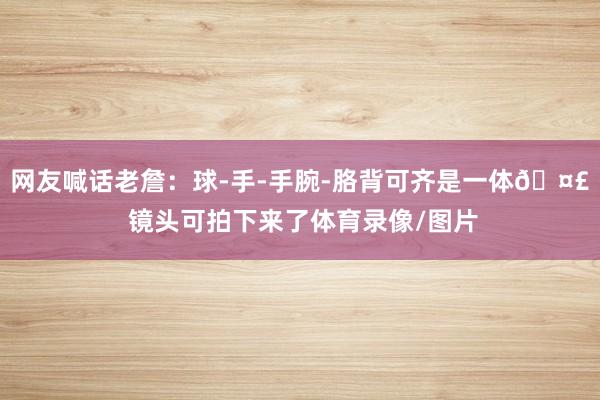 网友喊话老詹：球-手-手腕-胳背可齐是一体🤣 镜头可拍下来了体育录像/图片