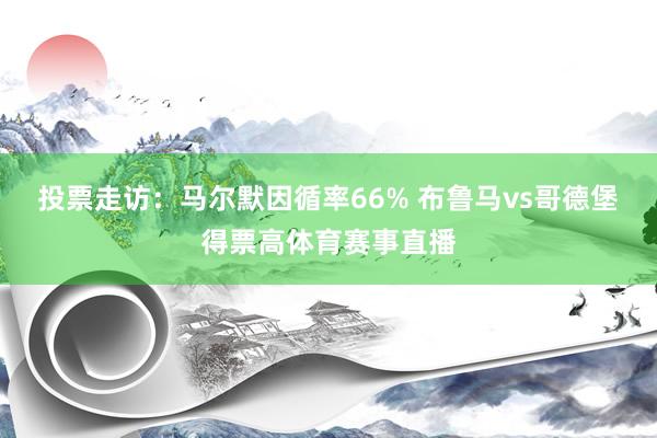 投票走访：马尔默因循率66% 布鲁马vs哥德堡得票高体育赛事直播