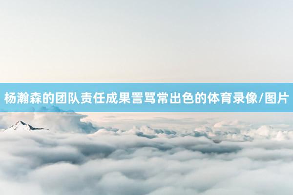 杨瀚森的团队责任成果詈骂常出色的体育录像/图片