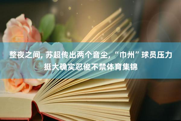 整夜之间, 苏超传出两个音尘, “巾州”球员压力挺大确实忍俊不禁体育集锦