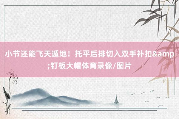 小节还能飞天遁地！托平后排切入双手补扣&钉板大帽体育录像/图片