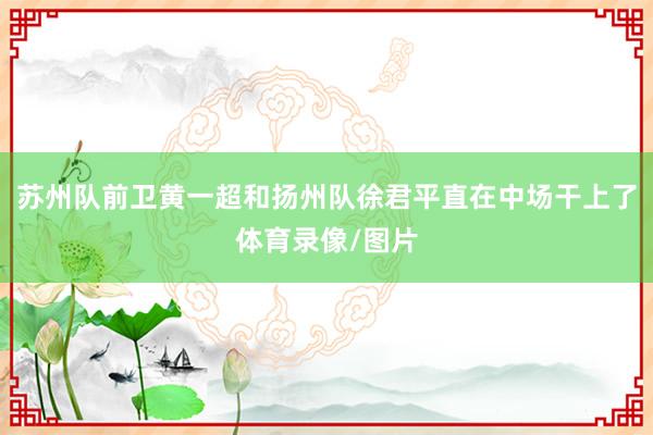 苏州队前卫黄一超和扬州队徐君平直在中场干上了体育录像/图片