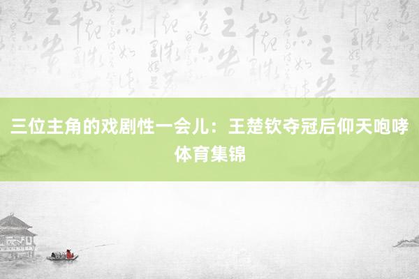 三位主角的戏剧性一会儿：王楚钦夺冠后仰天咆哮体育集锦