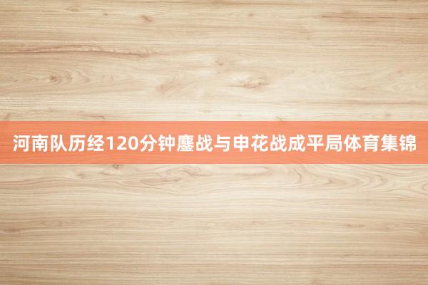 河南队历经120分钟鏖战与申花战成平局体育集锦
