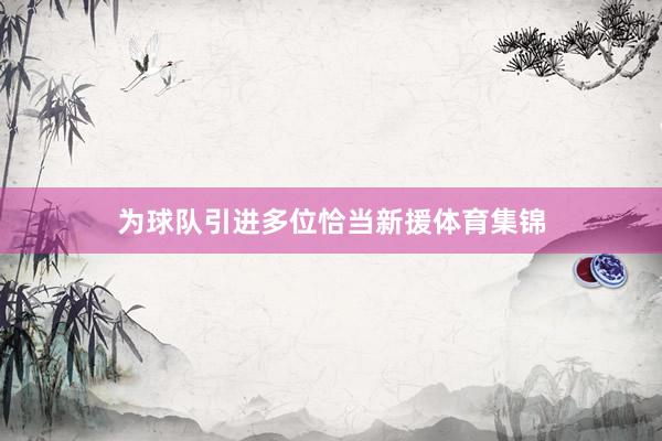 为球队引进多位恰当新援体育集锦