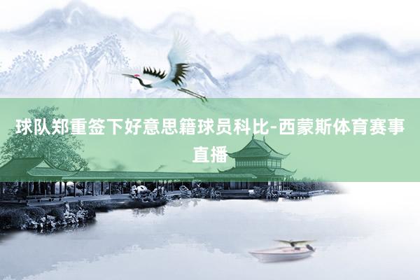 球队郑重签下好意思籍球员科比-西蒙斯体育赛事直播