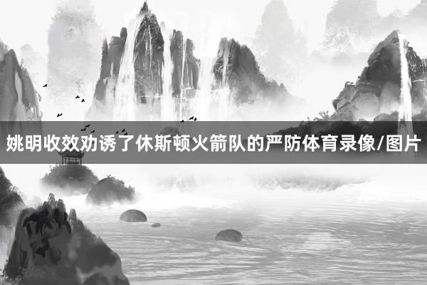 姚明收效劝诱了休斯顿火箭队的严防体育录像/图片
