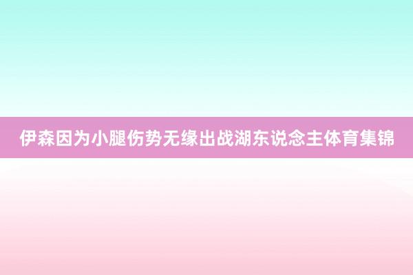 伊森因为小腿伤势无缘出战湖东说念主体育集锦