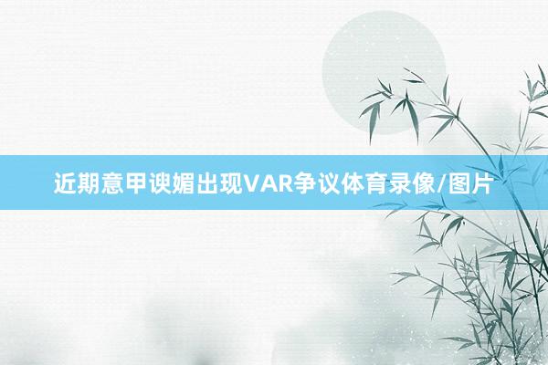 近期意甲谀媚出现VAR争议体育录像/图片