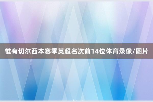 惟有切尔西本赛季英超名次前14位体育录像/图片