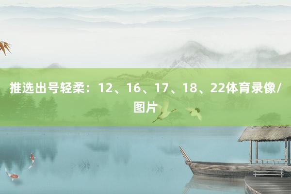 推选出号轻柔:12、16、17、18、22体育录像/图片