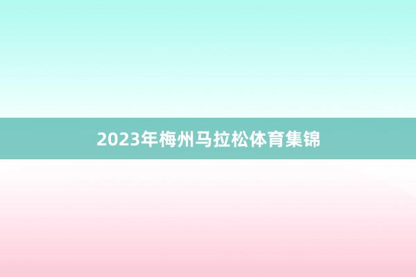 2023年梅州马拉松体育集锦