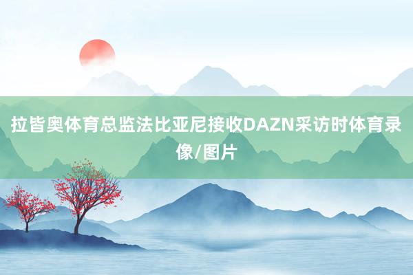 拉皆奥体育总监法比亚尼接收DAZN采访时体育录像/图片