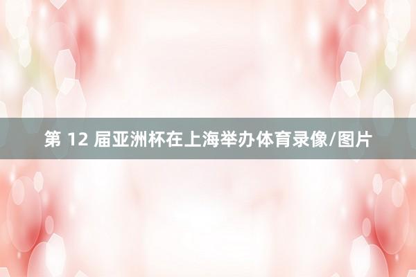 第 12 届亚洲杯在上海举办体育录像/图片