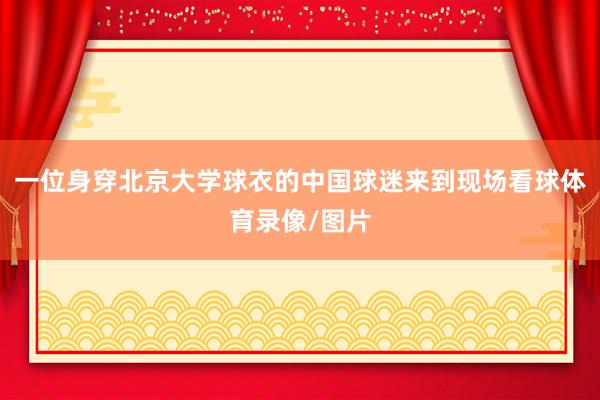 一位身穿北京大学球衣的中国球迷来到现场看球体育录像/图片