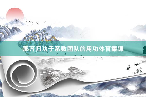 那齐归功于系数团队的用功体育集锦