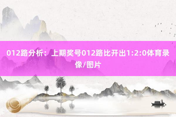 012路分析：上期奖号012路比开出1:2:0体育录像/图片