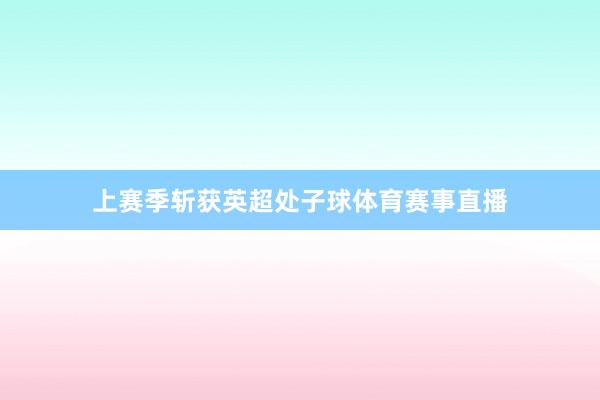 上赛季斩获英超处子球体育赛事直播