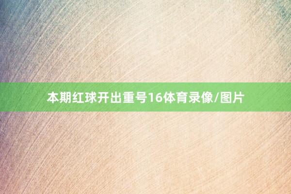 本期红球开出重号16体育录像/图片