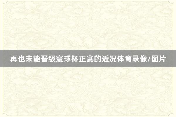 再也未能晋级寰球杯正赛的近况体育录像/图片