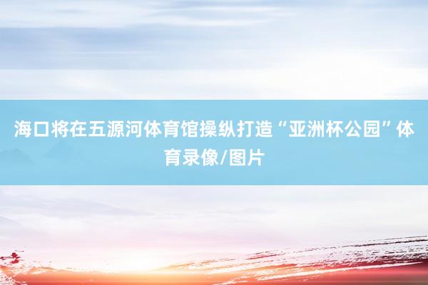 海口将在五源河体育馆操纵打造“亚洲杯公园”体育录像/图片
