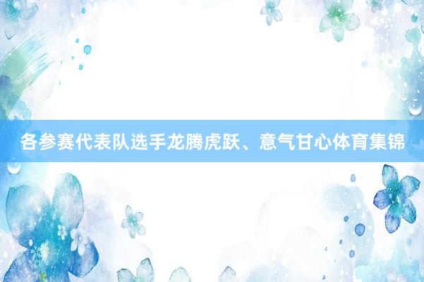 各参赛代表队选手龙腾虎跃、意气甘心体育集锦