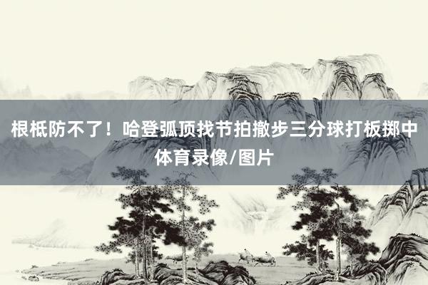 根柢防不了！哈登弧顶找节拍撤步三分球打板掷中体育录像/图片