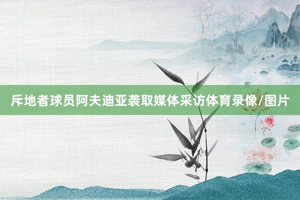 斥地者球员阿夫迪亚袭取媒体采访体育录像/图片